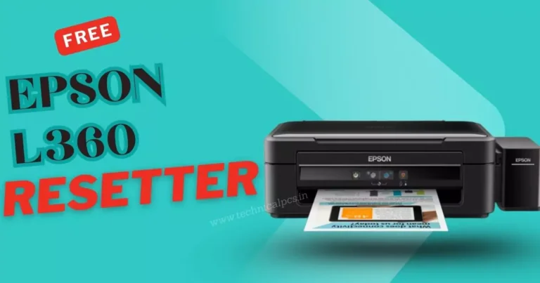 Epson L360 Resetter Free Download