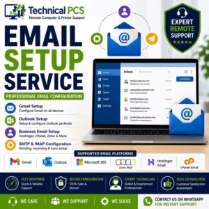 Email Setup Service Remote Support by TechnicalPCS