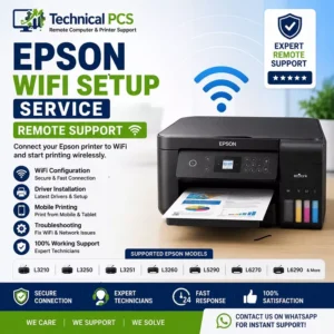 Epson WiFi Setup Service Remote Printer Support by TechnicalPCS