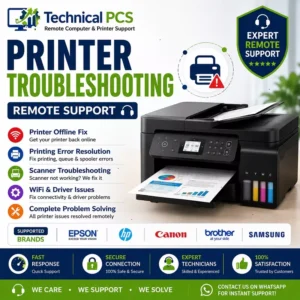 Printer Troubleshooting Service Remote Support by TechnicalPCS