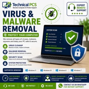 Virus and Malware Removal Service by TechnicalPCS