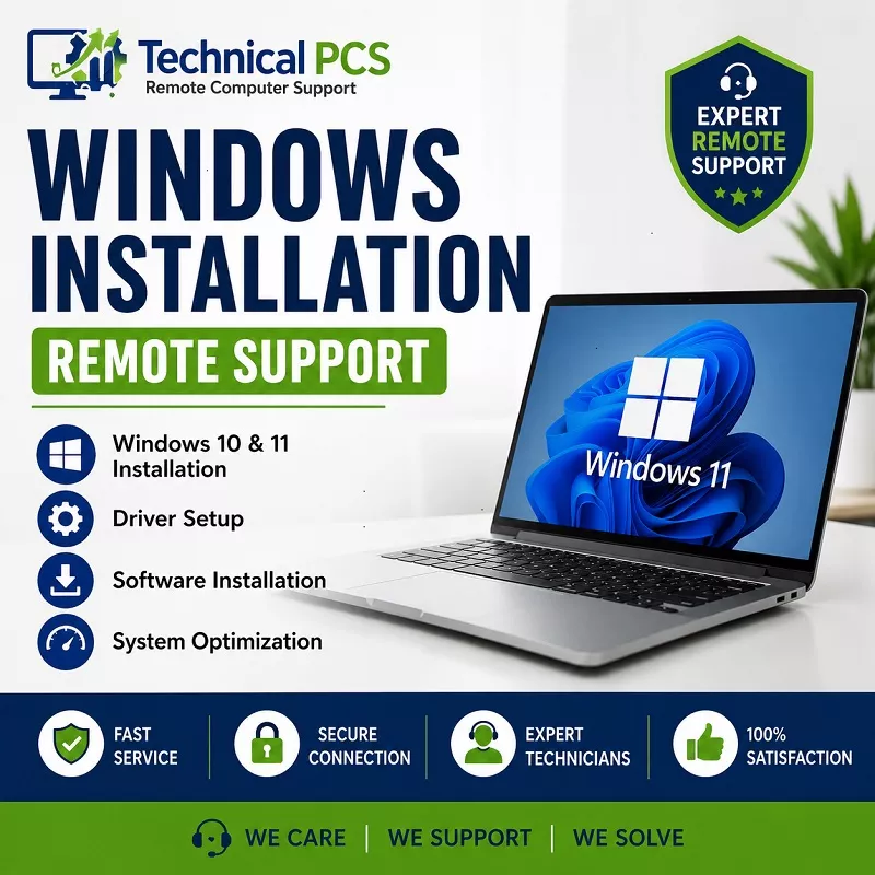 Windows Installation Service Remote Computer Support by TechnicalPCS